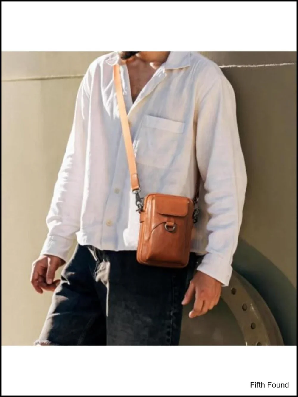 Genuine Leather Small Crossbody Messenger Phone Bag